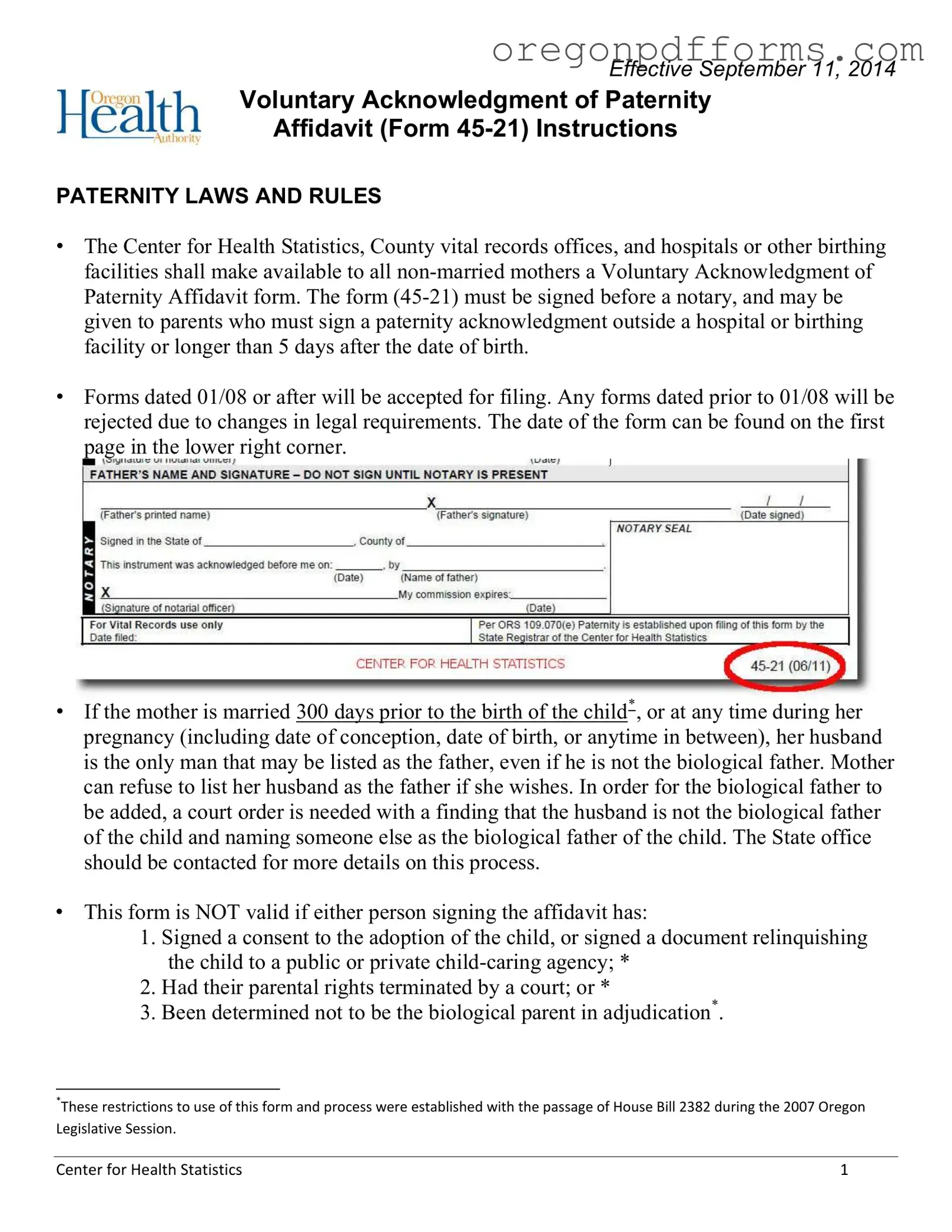 Free Oregon 45 21 Form