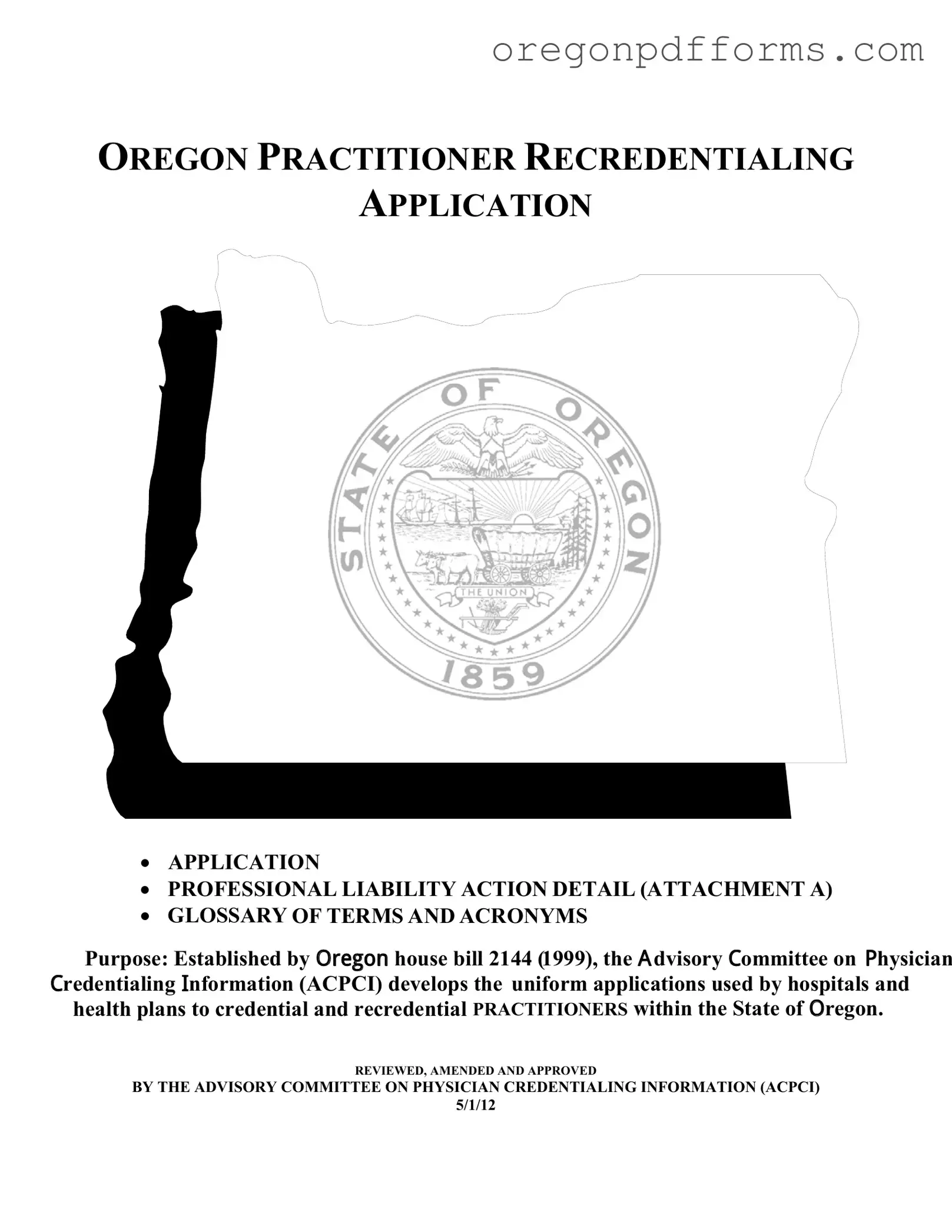 Free Oregon Practitioner Application Form