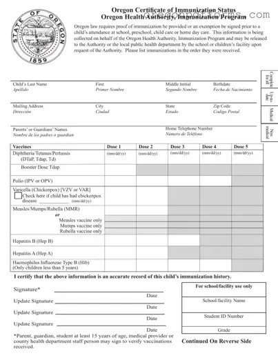 Free Oregon 53 05A Form