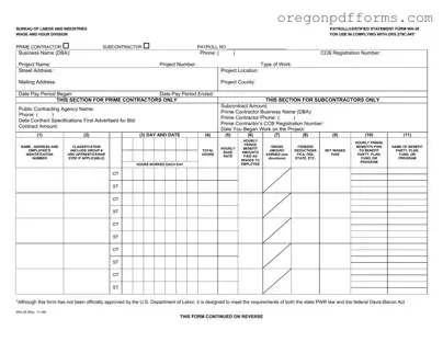 Free Oregon Payroll Wh 38 Form